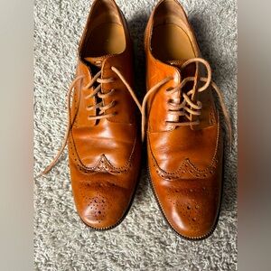 Cole Haan Men’s Benton Wingtip Oxfords brown leather Dress Shoes size 12